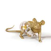 {{photo.Alt || photo.Description || 'Настольная Лампа Мышь Mouse Lamp #3  Н8 см Золотая в стиле Seletti'}}